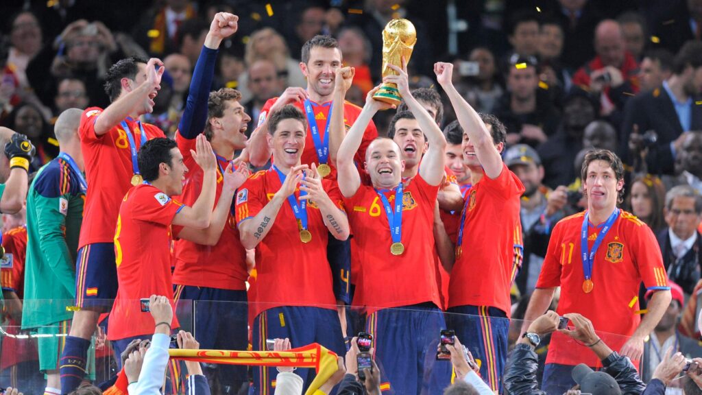 España celebrando el mundial 2010